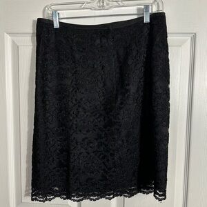 Rickie Freeman for T.J. Suits lace skirt, size 14, vintage, fully lined, classic